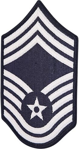 Air Force Chief Master Sergeant E-9 Full Color Embroidered Enlisted Rank - Large Size in Saudi Arabia