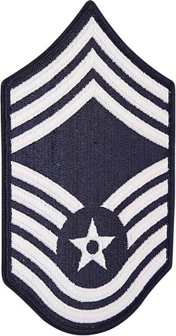 Air Force Chief Master Sergeant E-9 Full Color Embroidered Enlisted Rank - Large Size in Saudi Arabia
