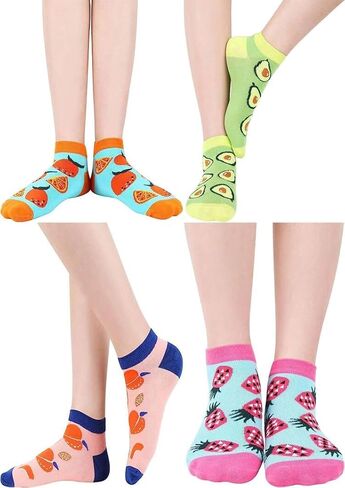 Fruit Embroidered Ankle Socks Cute No Show Socks for Women, Ladies, Girls in Saudi Arabia