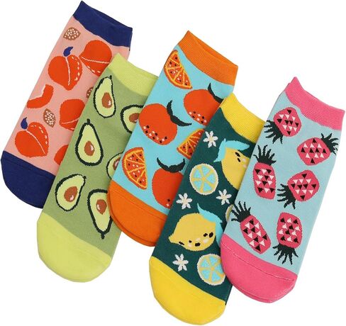 Fruit Embroidered Ankle Socks Cute No Show Socks for Women, Ladies, Girls in Saudi Arabia