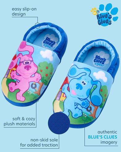 Nickelodeon Boys’ Paw Patrol or Blue’s Clues Slippers – Plush Fuzzy Slippers (Toddler/Boy) in Saudi Arabia
