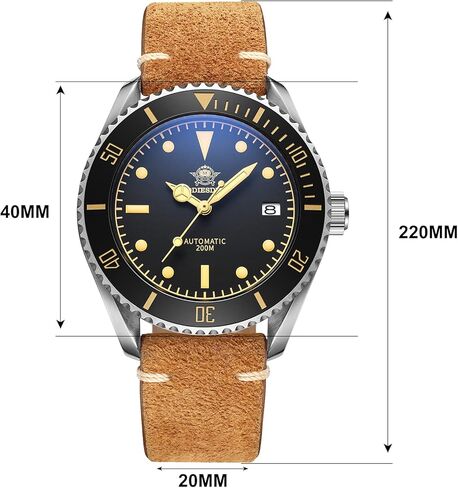 ADDIESDIVE Pilot Dive Watch 2-in-1 Matte Black Dial Luminous NH35A Movement Synthetic Sapphire in Saudi Arabia