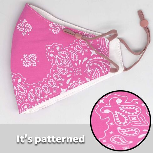 قطعتان من غطاء الوجه للرجال والنساء، قناع من نسيج القطن نصف وجه واقي، بالاكلافا بيزلي عصرية، قابل للغسل وإعادة الاستخدام in Kuwait