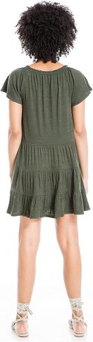 فستان قصير بطبقات وأكمام جيرسي للنساء من Max Studio in Kuwait