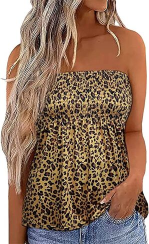 MHTOR العلم الأمريكي Smocked حمالة العصابة تانك المرأة 4th من يوليو بلا أكمام عادية مطوي Flowy المحاصيل تونك البلوزات in Kuwait