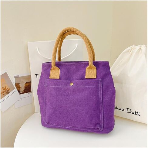 Tote Bag Women Canvas Small Satchel Bag Handbag Stylish Lady Tote Handbag Fashion Crossbody Bag Casual Handbag in Kuwait