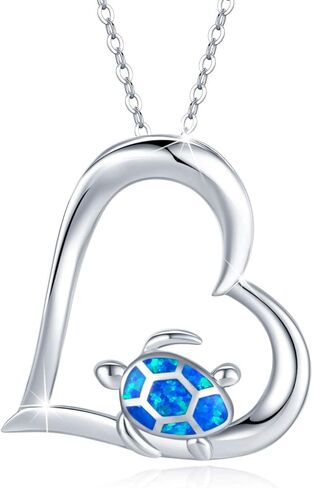 Cuoka Turtle Necklace Turtle Jewelry 925 Sterling Silver Turtle Pendant Tortoise Necklace Turtle Gifts For Turtle Lover For Women in Kuwait