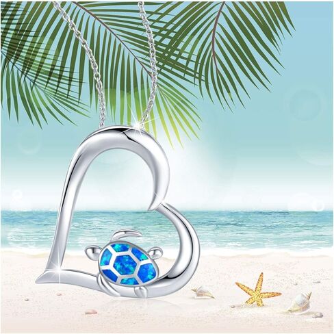 Cuoka Turtle Necklace Turtle Jewelry 925 Sterling Silver Turtle Pendant Tortoise Necklace Turtle Gifts For Turtle Lover For Women in Kuwait