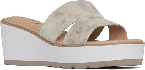 NYDJ Women's Raizy Metallic Suede Wedge Sandal in Saudi Arabia