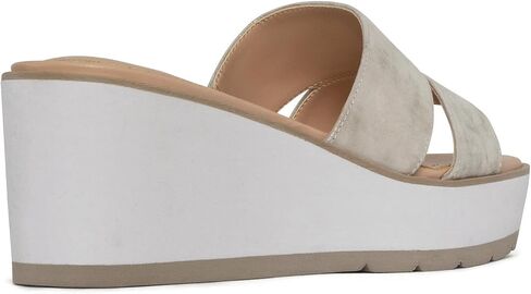 NYDJ Women's Raizy Metallic Suede Wedge Sandal in Saudi Arabia