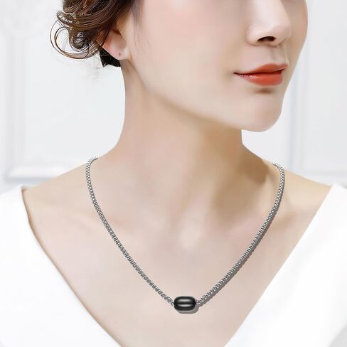 Van Heusen Men Stainless Steel Rolo Chain Bead Pendant Necklace in Kuwait