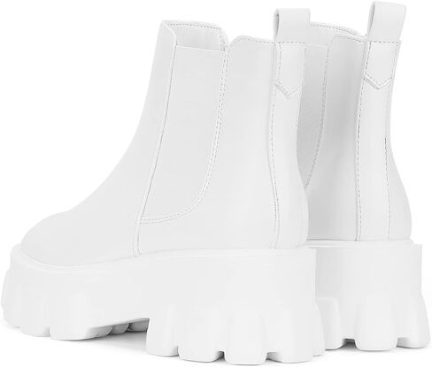 أحذية تشيلسي النسائية، كعب مكتنز ونعل مكتنز مع أحذية مرنة للكاحل in Kuwait