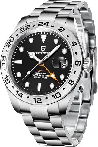Pagani Design Watches Men GMT Automatic Self-Winding Mechanical Analog Sapphire Sports Waterproof Luminous Wrist Watch in Saudi Arabia