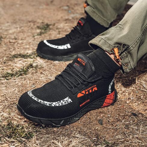 SHAMTCH Steel Toe Shoes for Men Women Indestructible Lightweight Comfortable Safety Shoes Slip Resistant Puncture Proof Breathable Work Sneakers in Saudi Arabia
