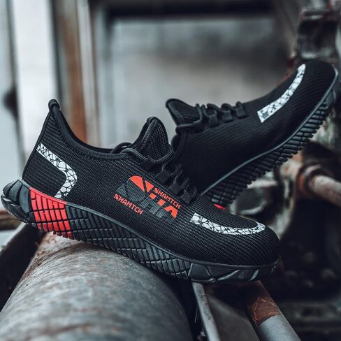 SHAMTCH Steel Toe Shoes for Men Women Indestructible Lightweight Comfortable Safety Shoes Slip Resistant Puncture Proof Breathable Work Sneakers in Saudi Arabia