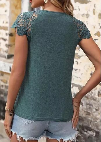 الدانتيل الربط الجوف خارج قميص المرأة مثير الدانتيل تانك القمم الصيف عادية الدانتيل الربط تكدرت قميص in Kuwait