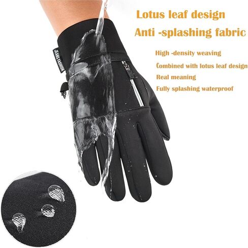 EISNZLAN Winter Gloves for Men Women,Touchscreen Glove,Windproof and waterproof gloves suitable for running driving and hiking (L) in Kuwait