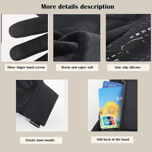 EISNZLAN Winter Gloves for Men Women,Touchscreen Glove,Windproof and waterproof gloves suitable for running driving and hiking (L) in Kuwait