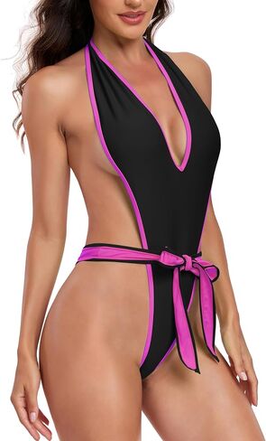 SHERRYLO Deep Monokini One Piece Swimsuit for Women Plunging Womens Bathing Suit Exotic Swimsuits Sexy Trikini Bathing Suits in Saudi Arabia
