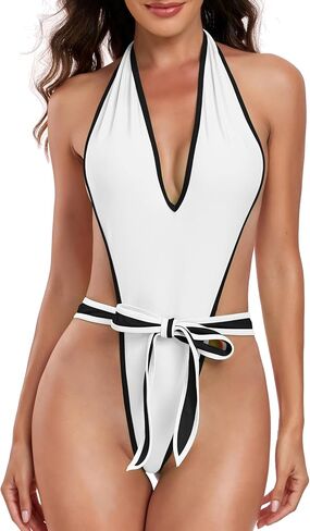SHERRYLO Deep Monokini One Piece Swimsuit for Women Plunging Womens Bathing Suit Exotic Swimsuits Sexy Trikini Bathing Suits in Saudi Arabia