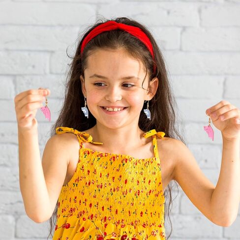 Cute Cat Dangle Earrings 12 Pairs Funny Cartoon Kitten Earrings Animals Print Cat Lovers Sets for Women Girls Vacation Valentine Jewelry Gifts Cat Birthday Party Supplies Favors Classroom Rewards in Kuwait