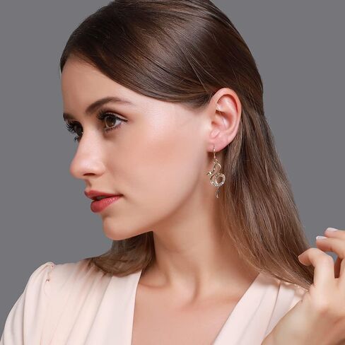 Snake Hoop Earrings for Women Boho Snake Dangle Drop Earrings Punk Animal Serpent Jewelry Personality for Teen Girls in Saudi Arabia