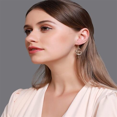 Snake Hoop Earrings for Women Boho Snake Dangle Drop Earrings Punk Animal Serpent Jewelry Personality for Teen Girls in Saudi Arabia