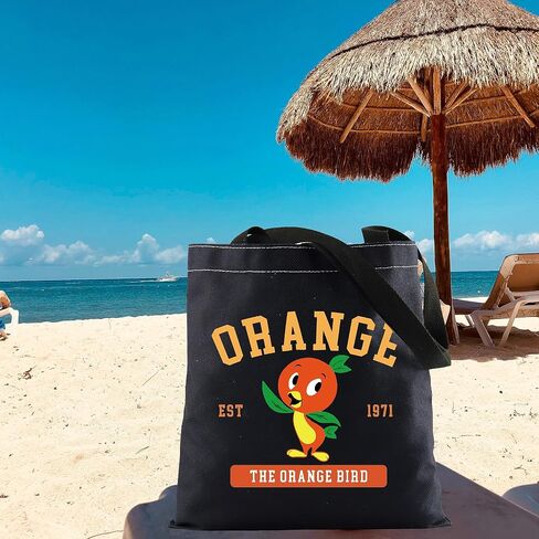 FOTAP Orange Bird Makeup Bag Cartoon Character Lover Gift Orange Bird Est 1971 Zipper Pouch Magic Kingdom makeup bag (ORANGE 1971) in Saudi Arabia
