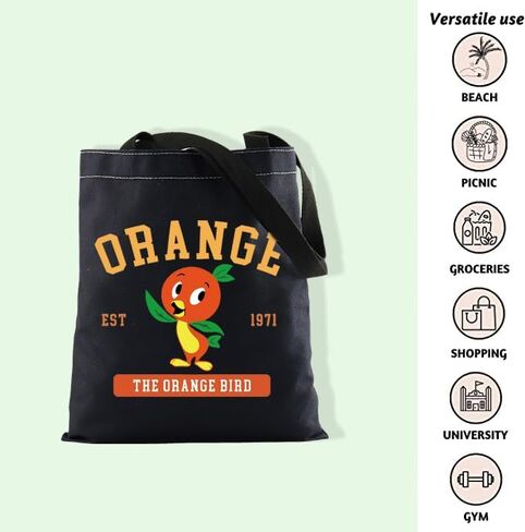 FOTAP Orange Bird Makeup Bag Cartoon Character Lover Gift Orange Bird Est 1971 Zipper Pouch Magic Kingdom makeup bag (ORANGE 1971) in Saudi Arabia