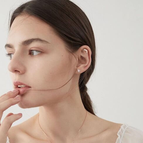 THUNARAZ 23 قطعة من حلق الغضروف للنساء من الفولاذ المقاوم للصدأ أقراط على شكل فراشة ثعبان تشيكوسلوفاكيا وأقراط على شكل أريكة وطوق تراغوس هيليكس مجموعة مجوهرات ثقب 16 جرام in Kuwait