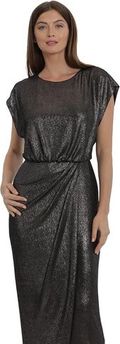 Maggy London Women's Cap Sleeve Midi Dress with V Neck Back in Saudi Arabia