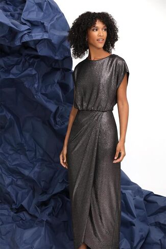 Maggy London Women's Cap Sleeve Midi Dress with V Neck Back in Saudi Arabia