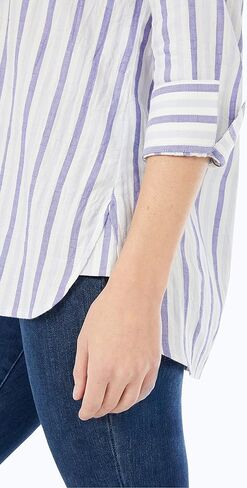 قميص Germaine نسائي من Foxcroft بأكمام 3/4 مخطط ناعم in Kuwait