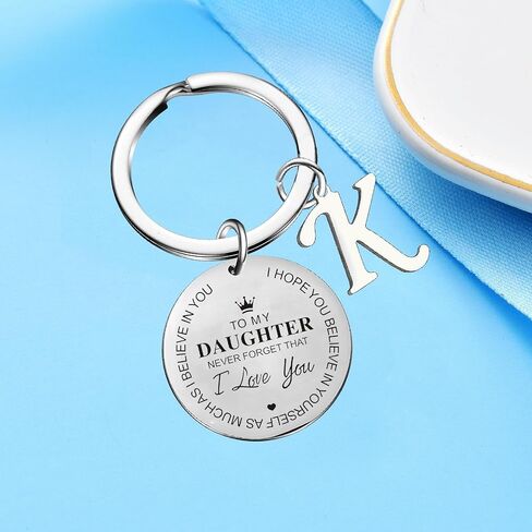 To My Daughter Gift Daughter Keychain Initial Keychain Daughter Gifts For Birthday Gradudation Christmas Gift in Kuwait