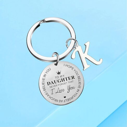 To My Daughter Gift Daughter Keychain Initial Keychain Daughter Gifts For Birthday Gradudation Christmas Gift in Kuwait