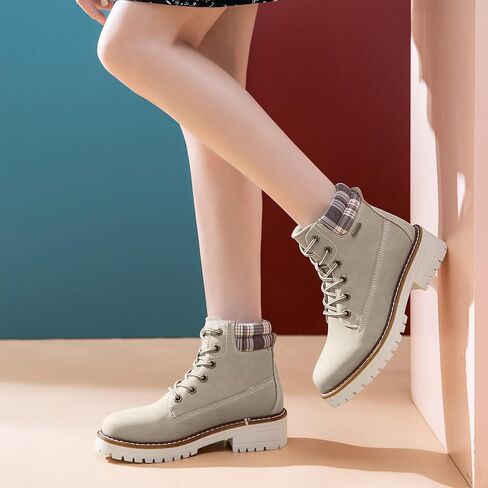 أحذية COOL COSER C النسائية، أحذية الكاحل الخارجية غير قابلة للانزلاق للنساء، أحذية المشي لمسافات طويلة بأربطة للنساء، أحذية عمل بكعب منخفض in Kuwait