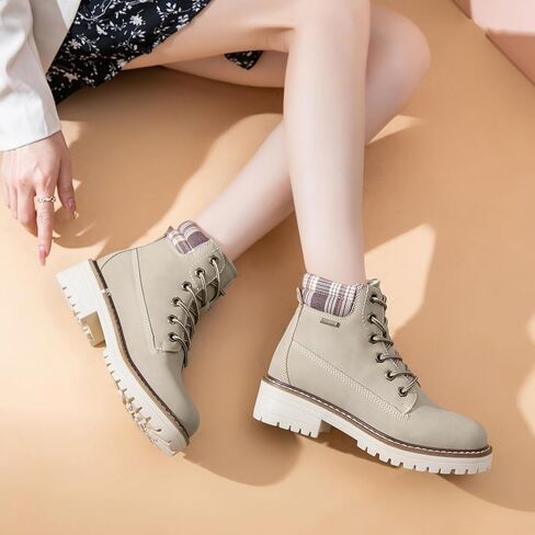 أحذية COOL COSER C النسائية، أحذية الكاحل الخارجية غير قابلة للانزلاق للنساء، أحذية المشي لمسافات طويلة بأربطة للنساء، أحذية عمل بكعب منخفض in Kuwait