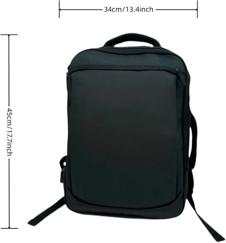 حقيبة ظهر Jkzvicis للكمبيوتر المحمول، حقيبة ظهر للسفر، حقيبة ظهر، حقيبة كمبيوتر محمول للسفر مقاس 16 بوصة مع منفذ شحن USB، خفيفة الوزن ومقاومة للماء، حقيبة ظهر كتف للجنسين للكمبيوتر المحمول، أسود. in Kuwait