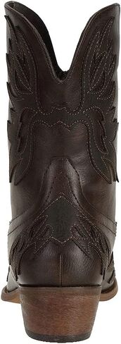 حذاء نسائي للكاحل حذاء راعية البقر الغربية حذاء كاوبوي بكعب منخفض حذاء بمقدمة مدببة حذاء بني أنيق in Kuwait