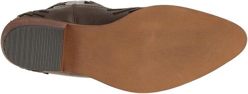 حذاء نسائي للكاحل حذاء راعية البقر الغربية حذاء كاوبوي بكعب منخفض حذاء بمقدمة مدببة حذاء بني أنيق in Kuwait