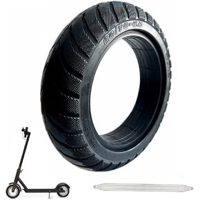 60/70-6.5 Scooter Tire, 10x2.5 Scooter Tire Solid Tire, Electric Scooter 10 inch Tires [Tubeless Tires] [Puncture-Proof] [Explosion-Proof] [Anti-Skid] [Wear-Resistant] [with Tire Levers] (2 Pack)