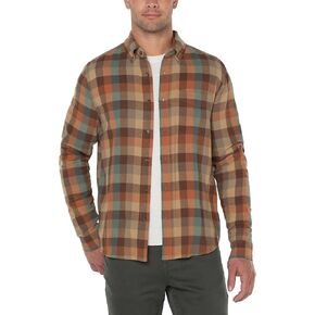 Liverpool Men's Petite Flannel Shirt with Button Collar