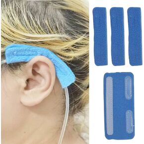 4 Packs Nasal Oxygen Intubation Ear Guard for Oxygen Users to Use, Relieving Ear Pain(Blue)