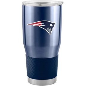 Logo Brands 619-S30T-1: New England Patriots Gameday 30 oz Stainless Tumbler