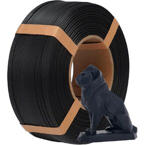 eSUN Matte PLA Refilament 1.75mm, Matte 3D Printer Refill PLA Filament, 1KG Spoolless 3D Printing Filament for 3D Printers, Deep Black