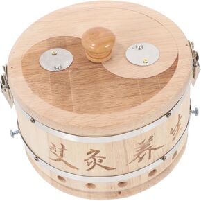 FRCOLOR Box Box Moxibustion Box Adjustable Moxa Boxes Body Moxibustion Pot Adjustable Moxibustion Tool Moxibustion Case Moxibustion Holder Moxa Cone Burner Wooden Moxa Burner Case