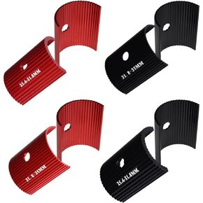 4 Pair Bike Handlebar Stem Shim Adapter Sheet Conversion Spacer Cycling Aluminum Alloy Accessories 25. 4 to 31. 8 + 31.8 to 35mm Black Red