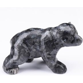 تمثال دب كريستالي من الحجر اللامع مقاس 3.1 بوصة، تمثال دب مزخرف مصنوع يدويًا، يضيف لمسة من الأناقة إلى أي مساحة، مثالي لمكتب غرفة المعيشة وغرفة النوم، هدايا مثالية لمحبي الفن والطبيعة in Kuwait