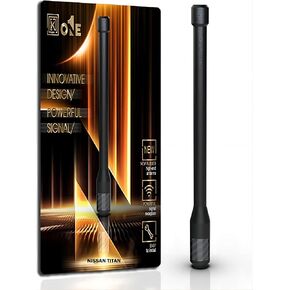 𝐍𝐄𝐖 KEYO1E Carbon Fiber Antenna Compatible with 2006-2024 Chevy Silverado 1500 | GMC Sierra 1500 | 7.9 Inches Superior Flexible Rubber | Designed for Optimized FM/AM Reception