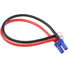 1pc EC5 Female to M8 O Ring Eyelet Terminal Plug Connector EC5 to O Ring Terminal Cable with 12inch 10awg Silicone Wire for RC Lipo Battery(E133-1)